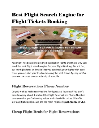 best flight search engine for flight tickets