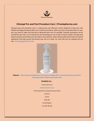 clinisept pre and post procedure care