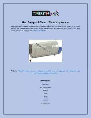 allen datagraph toner tonerstop com au