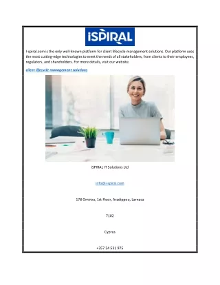 Client Lifecycle Management Solutions I-spiral.com