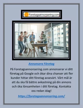 Annonsera företag | Foretagsannonsering.com