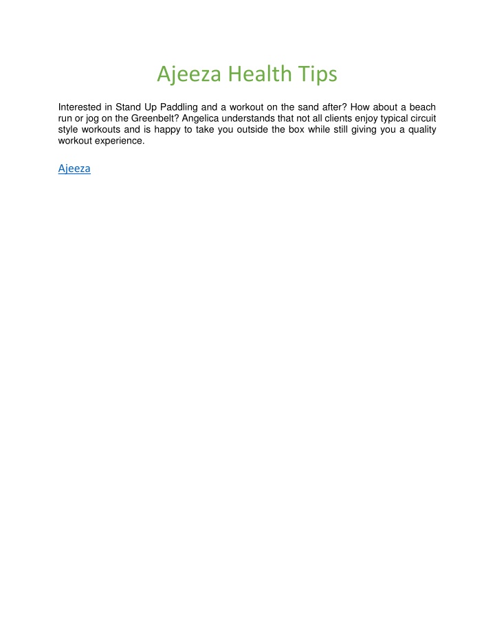 ajeeza health tips
