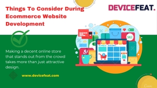 Things To Consider During Ecommerce Website Development