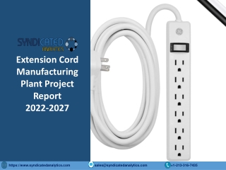 extension cord manufacturing plant project report