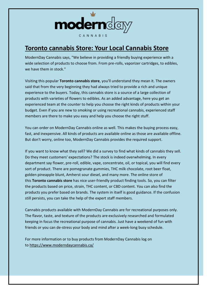 toronto cannabis store your local cannabis store