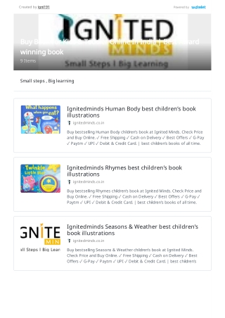 Buy Book for Kids & Toddler Online In India _ Best Award winning book