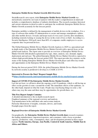 enterprise mobile device market growth 2022