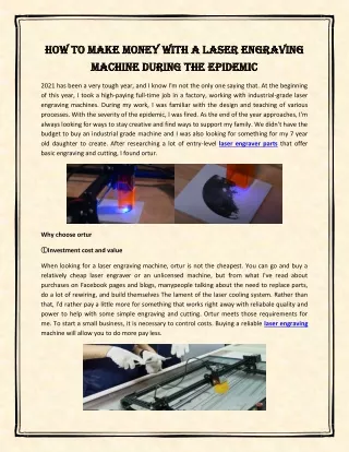 how to make money with a laser engraving