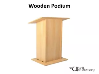 wooden podium