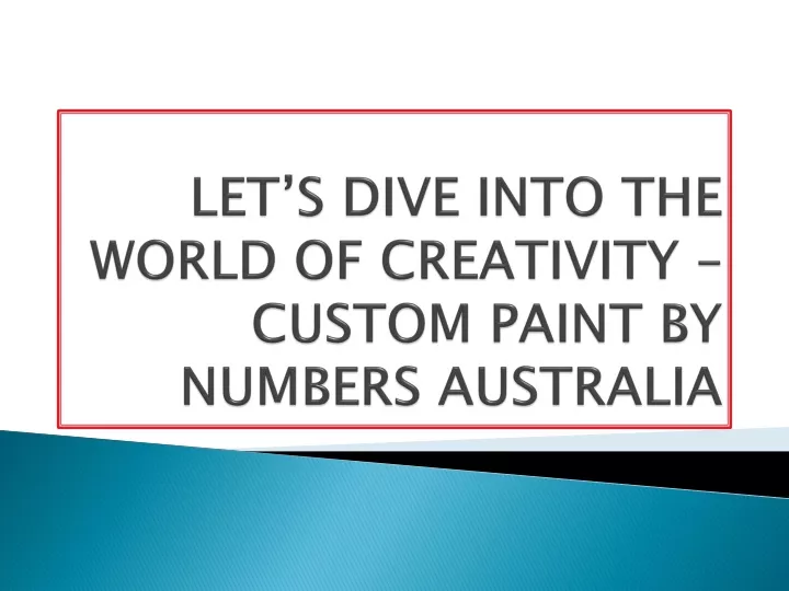let s dive into the world of creativity custom paint by numbers australia