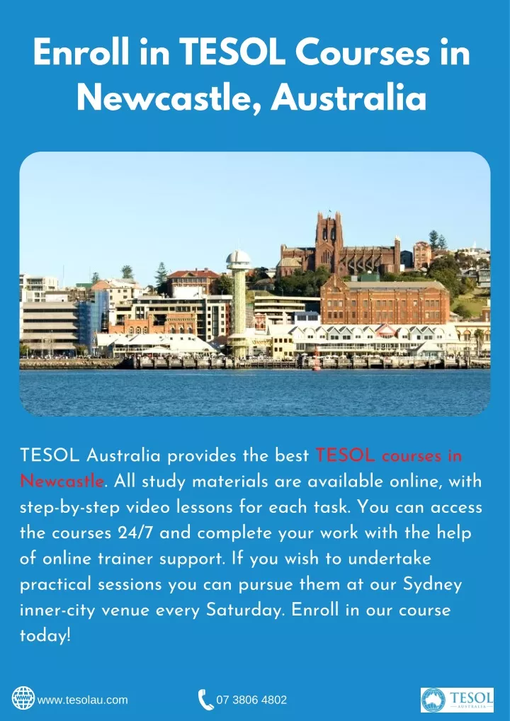 enroll in tesol courses in newcastle australia