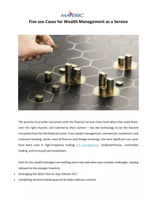 five use cases for wealth management as a service