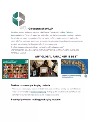 Best flexible Packaging products in India