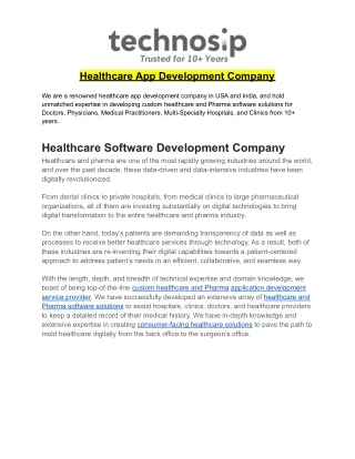 healthcare app development company