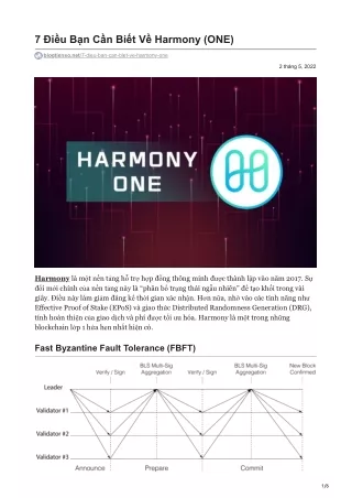 7 Điều Bạn Cần Biết Về Harmony (ONE)