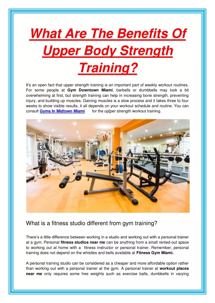 what are the benefits of upper body strength