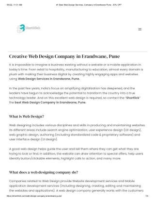 Best Web Design Services, Company in Erandwane Pune
