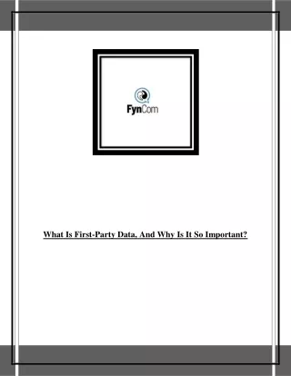 what is first party data