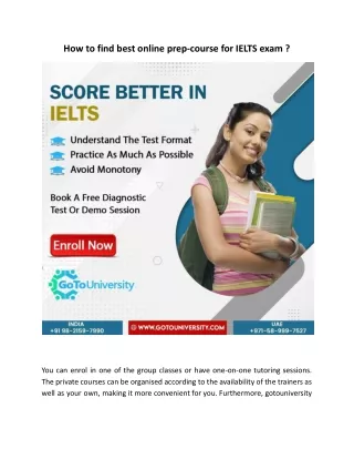How to find best online prep-course for IELTS exam (1)