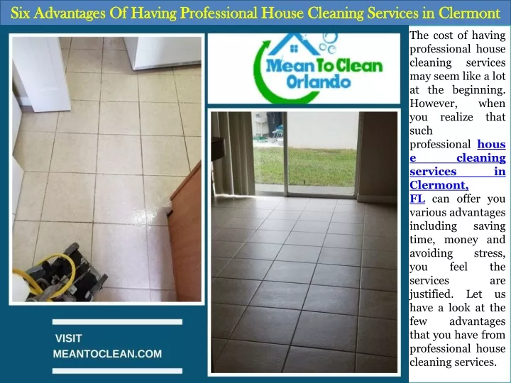 six advantages of having professional house cleaning services in clermont