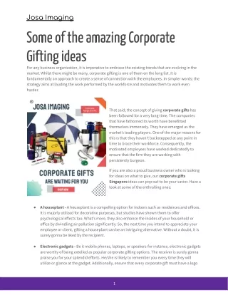 Some of the amazing Corporate Gifting ideas