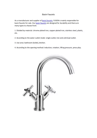 Basin Faucets