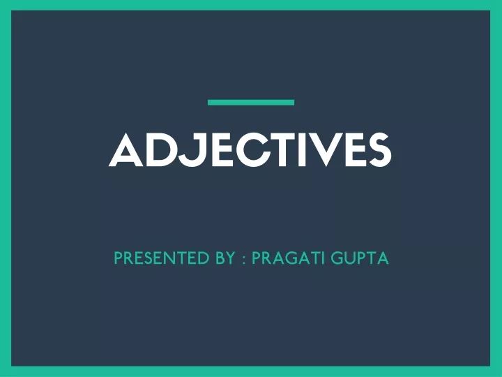 adjectives