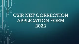 csir net correction application form 2022