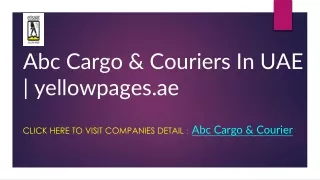 abc cargo couriers in uae yellowpages ae