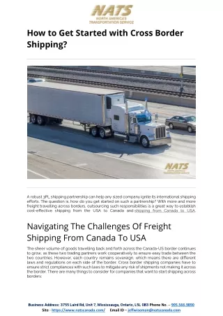 How to Get Started with Cross Border Shipping