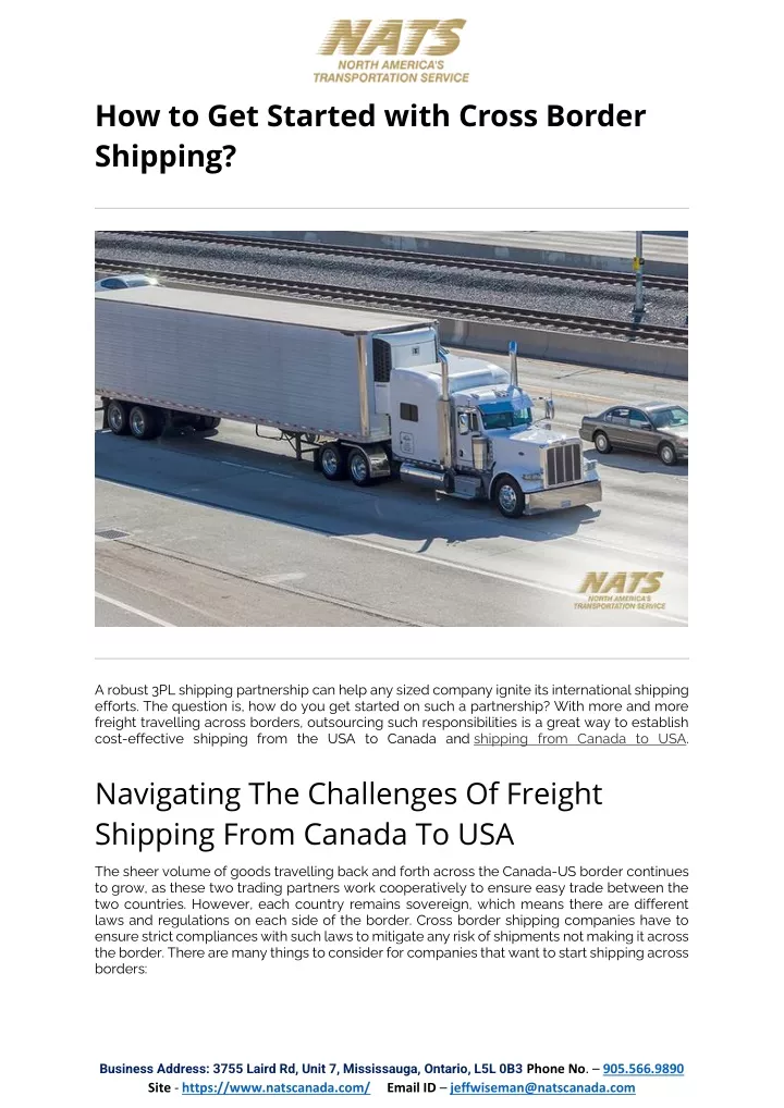 how to get started with cross border shipping