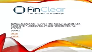 Finclear - The Financial markets infrastructure