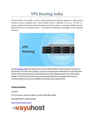 VPS Hosting India