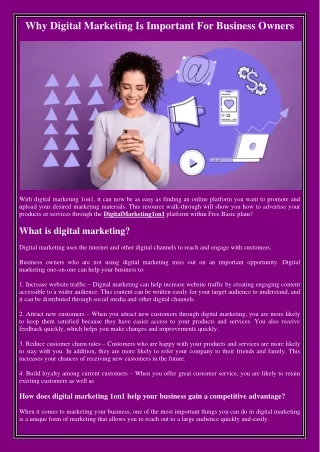 why digital marketing is important for business