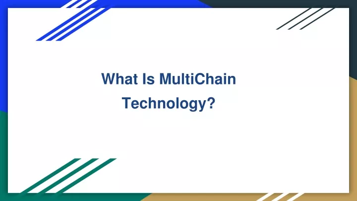 what is multichain technology