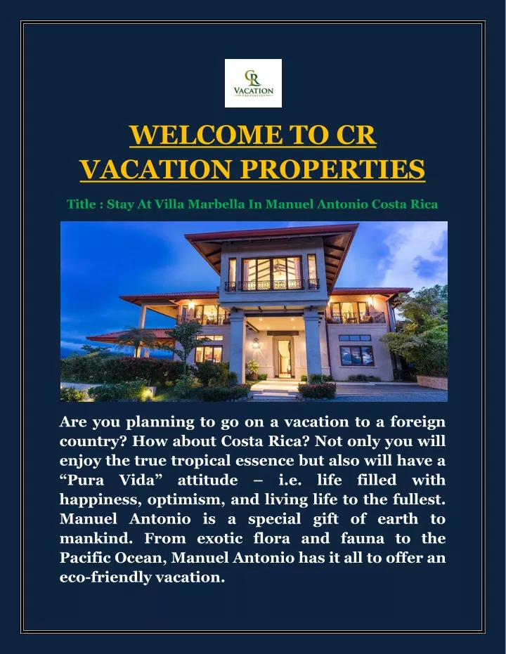 welcome to cr vacation properties