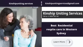 Best  Residential respite care in Western Sydney