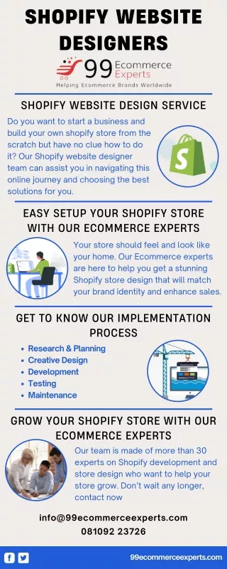 Shopify Website Designers - 99 Ecommerce Experts