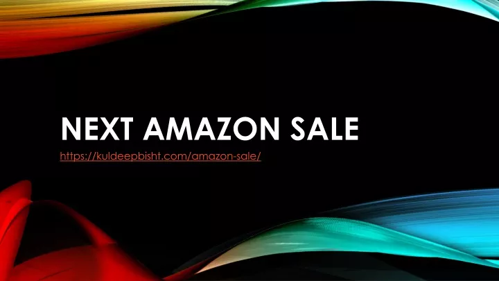 next amazon sale