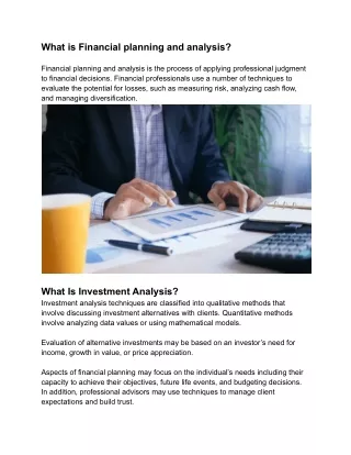 Financial Planning And Analysis _ Steps Of Financial Planning Exlpained 2022