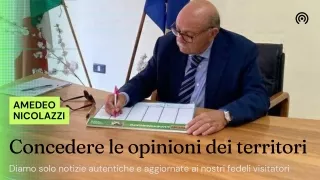 Amedeo Nicolazzi : Concedere le opinioni dei territori