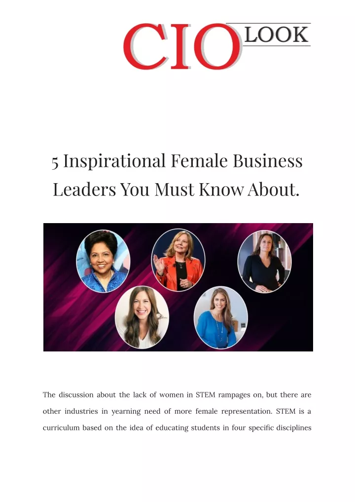 5 inspirational female business leaders you must