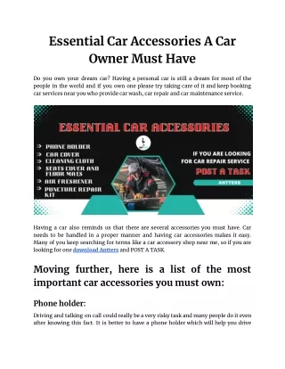 Essential Car Accessories A Car Owner Must Have