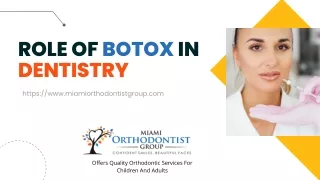 Role Of Botox In Dentistry