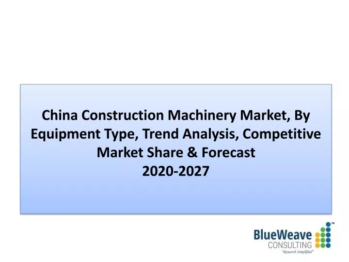 china construction machinery market by equipment