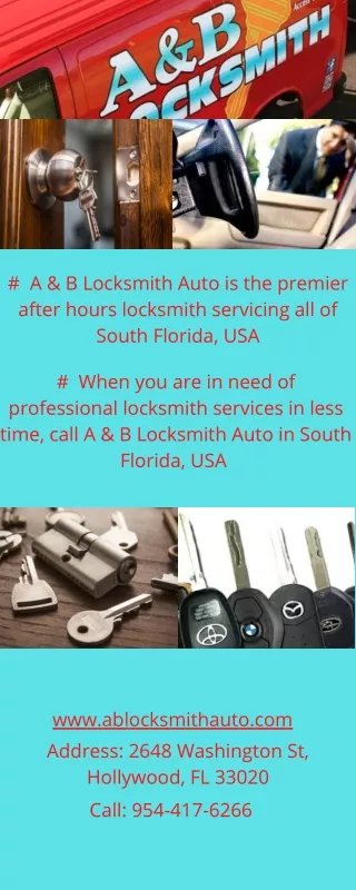 24 Hour Lock Out Service In Miami Lakes Florida