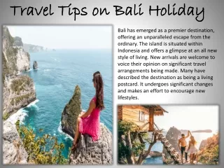 Travel Tips on Bali Holiday