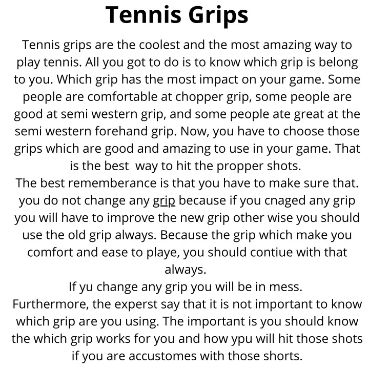 tennis grips