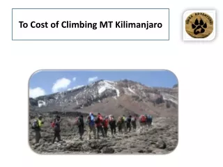To Cost of Climbing MT Kilimanjaro