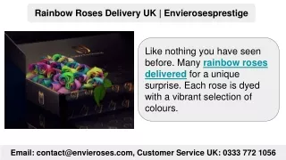 Rainbow Roses Delivery UK | Envierosesprestige
